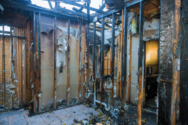 Professional Emergency Fire Cleanup technician working in Scottville, MI